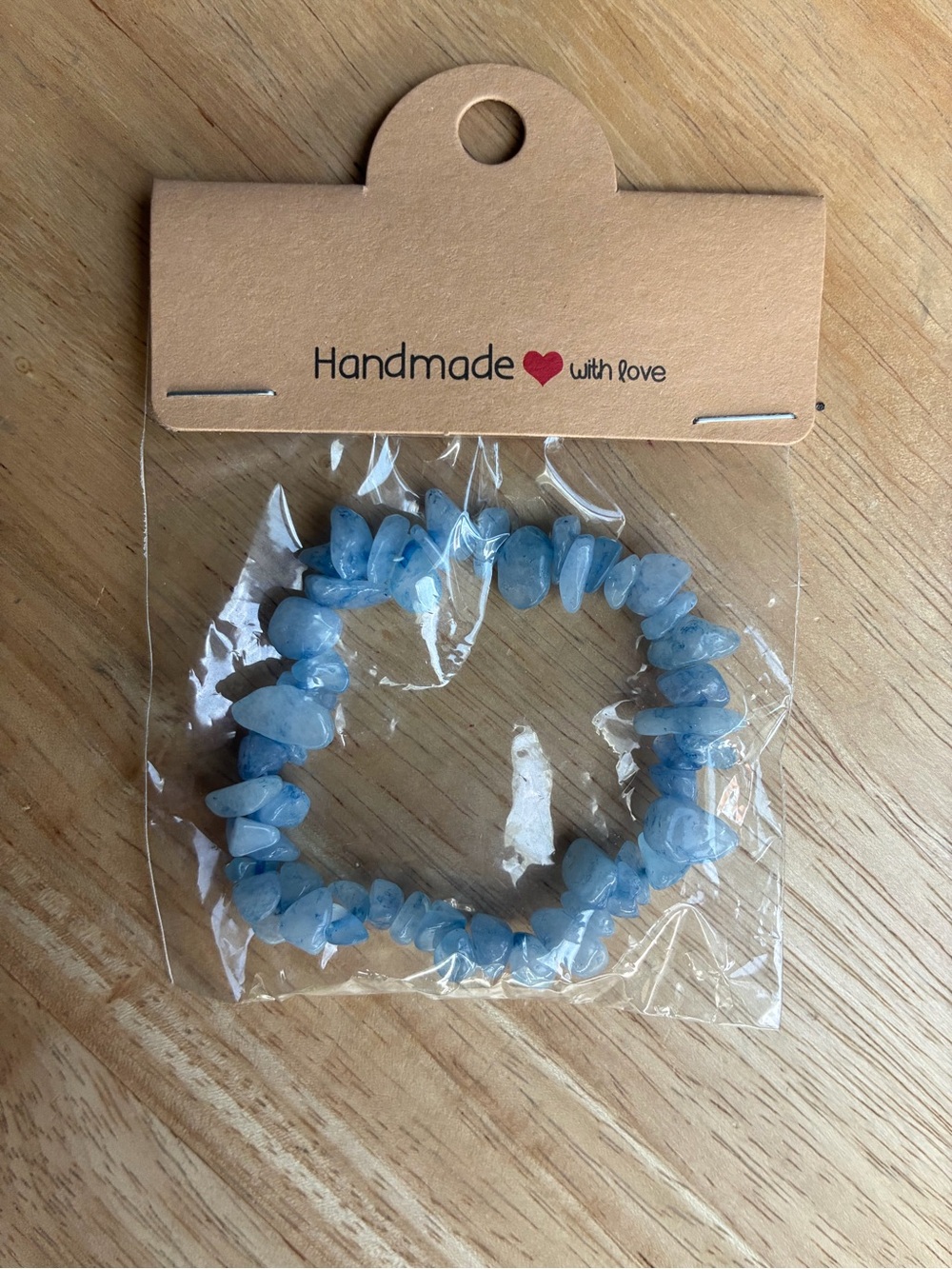Handcrafted Light Blue Aquamarine Gemstone Chip Bracelet